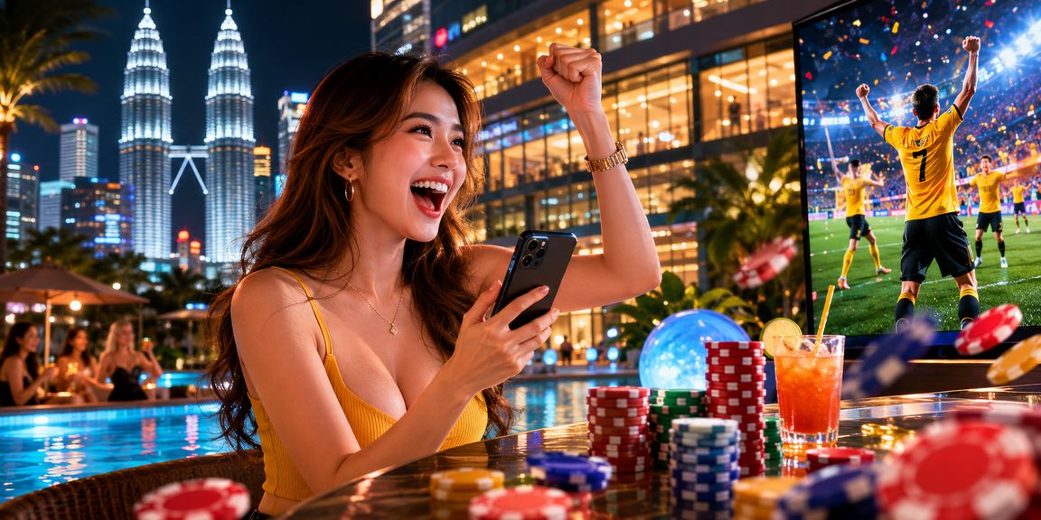 Paparan nombor dan warna meja roulette dalam suasana kasino Kuala Lumpur
